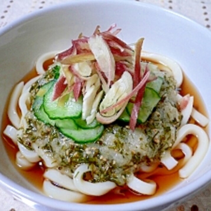 ギバサおろしで冷やしうどん
